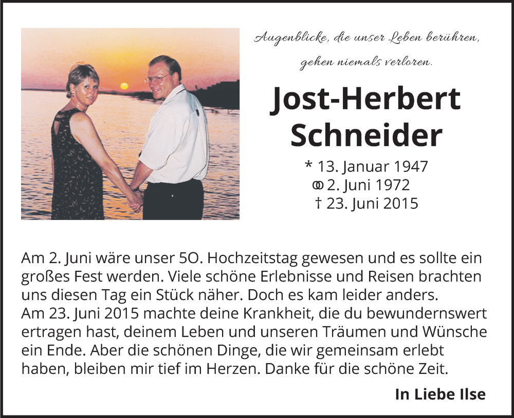  Traueranzeige für Jost-Herbert Schneider vom 04.06.2022 aus Kölner Stadt-Anzeiger / Kölnische Rundschau / Express