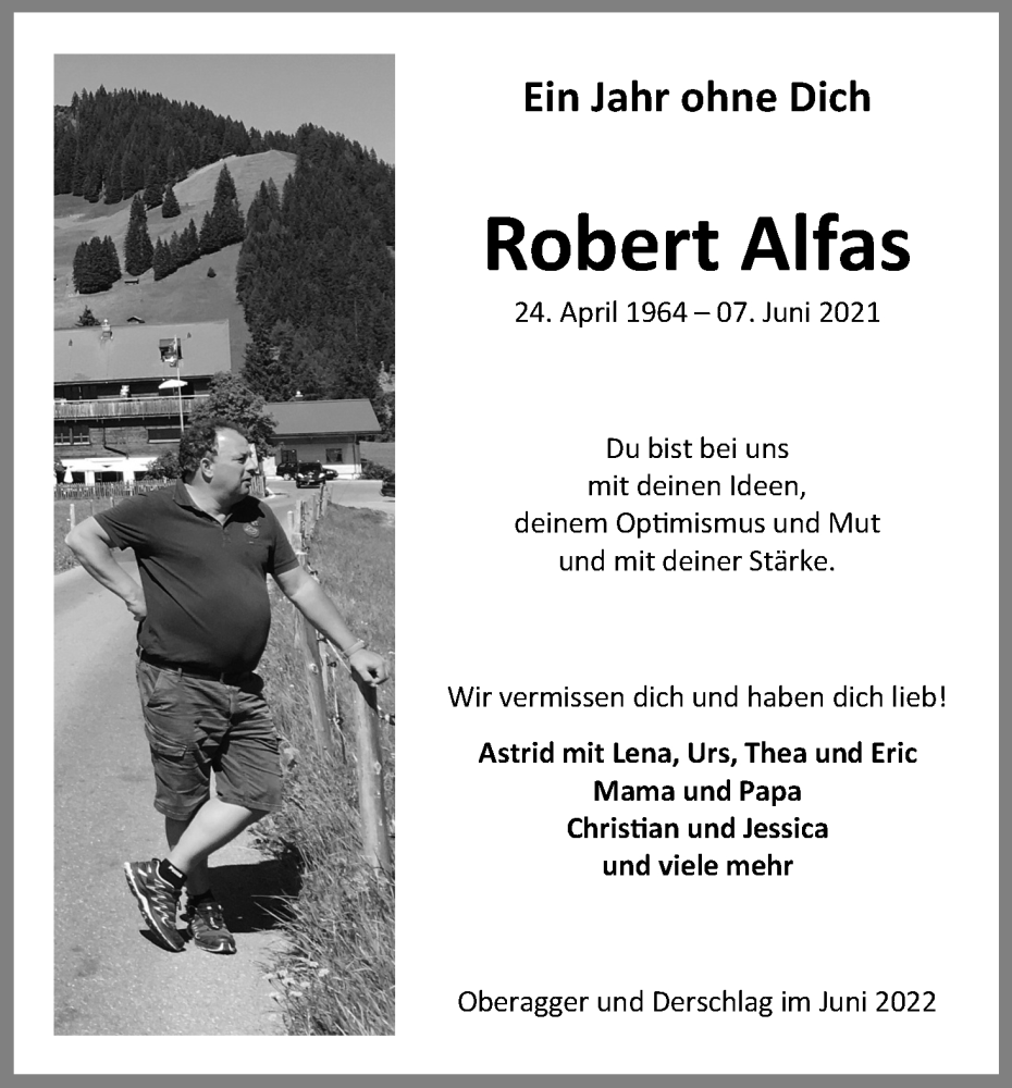  Traueranzeige für Robert Alfas vom 04.06.2022 aus Kölner Stadt-Anzeiger / Kölnische Rundschau / Express