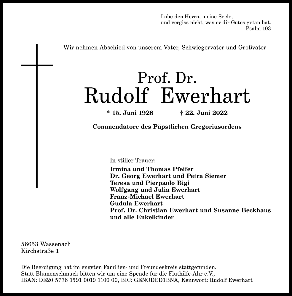  Traueranzeige für Rudolf Ewerhart vom 02.07.2022 aus Kölner Stadt-Anzeiger / Kölnische Rundschau / Express