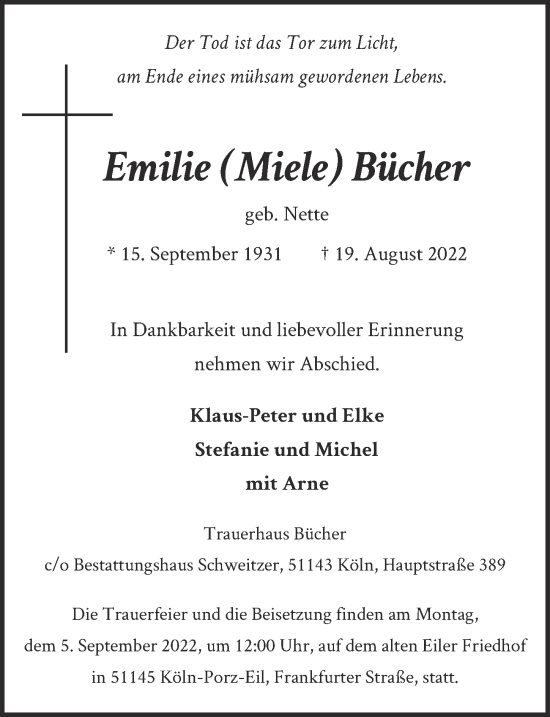 Anzeige von Emilie Bücher von  EXPRESS - Die Woche 