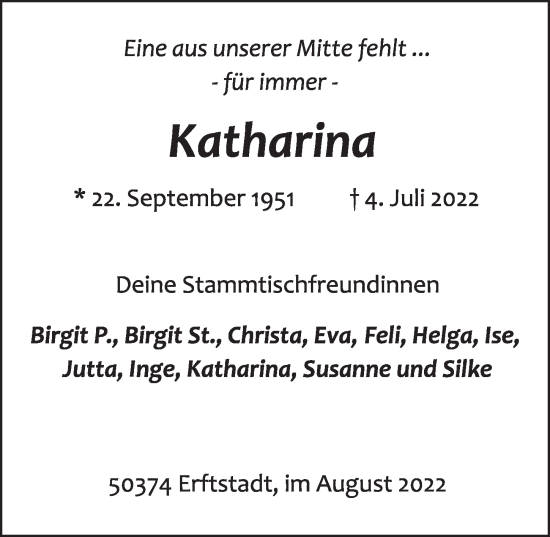 Anzeige von Katharina  von  Werbepost 