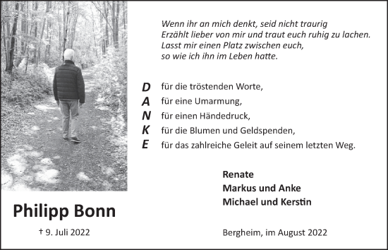 Anzeige von Philipp Bonn von  Werbepost 