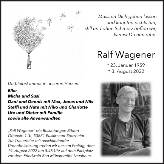 Anzeige von Ralf Wagener von  Blickpunkt Euskirchen 