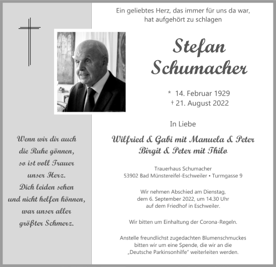 Anzeige von Stefan Schumacher von  Blickpunkt Euskirchen 