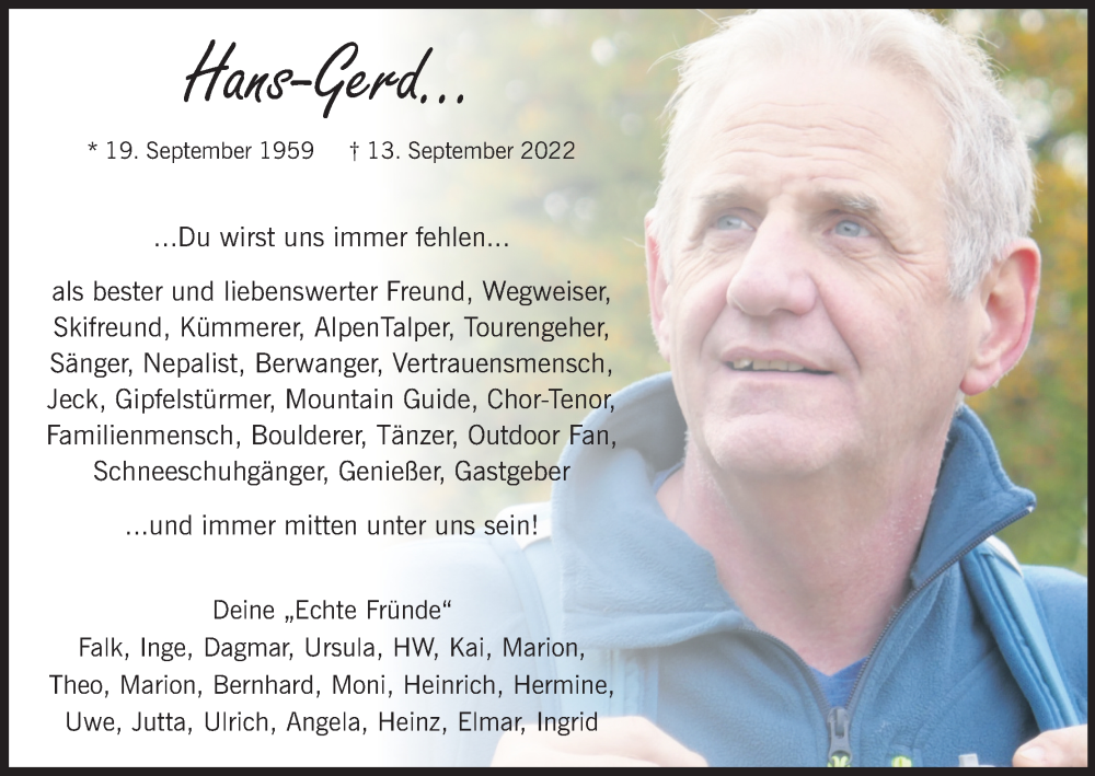  Traueranzeige für Hans-Gerd Ueberberg vom 24.09.2022 aus Kölner Stadt-Anzeiger / Kölnische Rundschau / Express