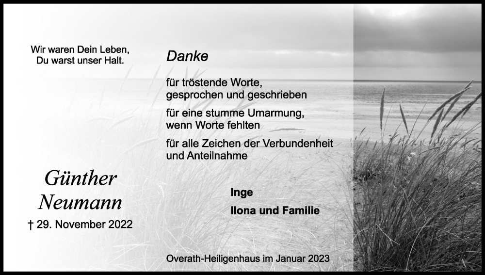  Traueranzeige für Günther Neumann vom 28.01.2023 aus Kölner Stadt-Anzeiger / Kölnische Rundschau / Express
