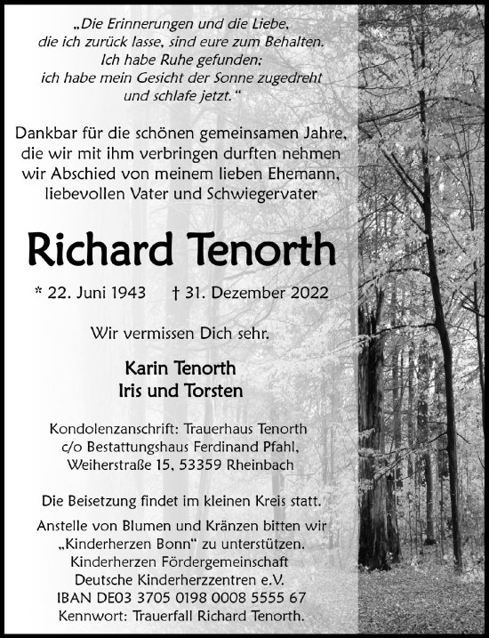 Anzeige von Richard Tenorth von  Schaufenster/Blickpunkt 