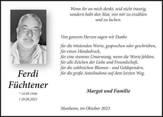 Anzeige von Ferdi Füchtener von  Werbepost 