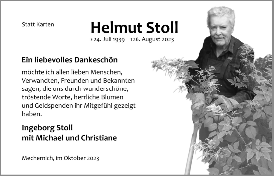 Anzeige von Helmut Stoll von  Blickpunkt Euskirchen 