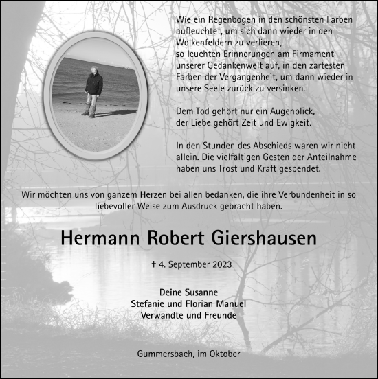Anzeige von Hermann Giershausen von  Extra Blatt 