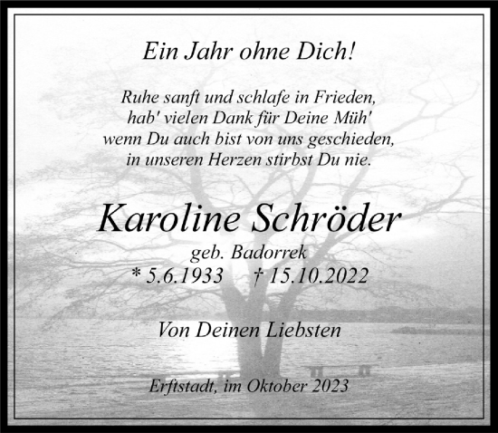 Anzeige von Karoline Schröder von  Werbepost 