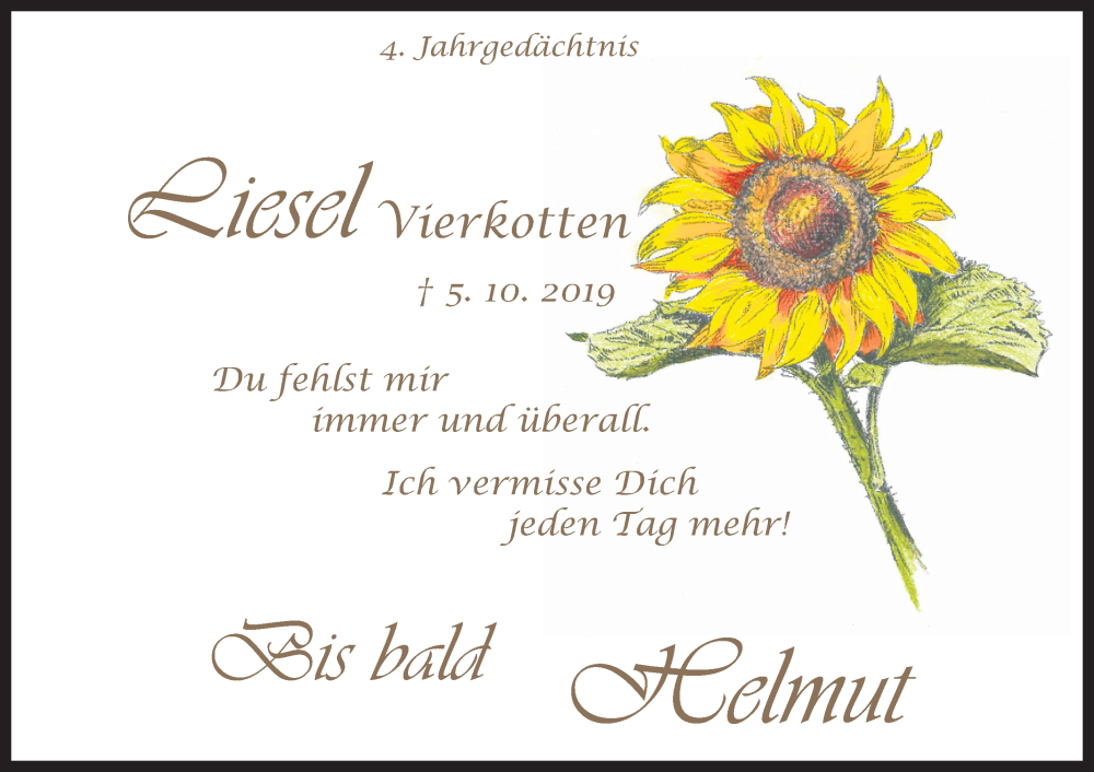  Traueranzeige für Liesel Vierkotten vom 18.07.2023 aus Kölner Stadt-Anzeiger / Kölnische Rundschau / Express