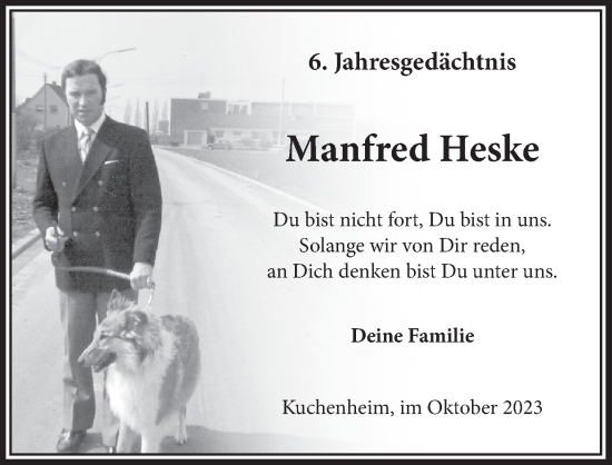 Anzeige von Manfred Heske von  Blickpunkt Euskirchen 