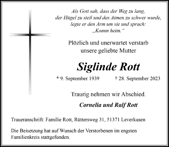 Anzeige von Siglinde Rott von  Lokale Informationen 