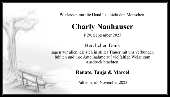 Anzeige von Charly Nauhauser von  Wochenende 