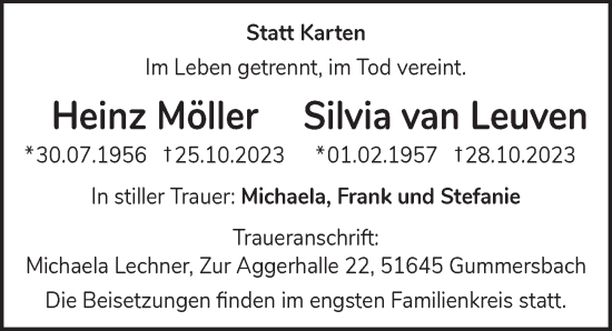 Anzeige von Silvia van Leuven von  Anzeigen Echo 