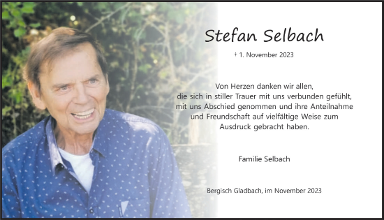 Anzeige von Stefan Selbach von  Bergisches Handelsblatt 