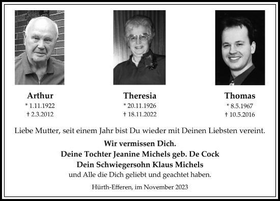 Anzeige von Theresia  von  Wochenende 