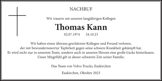 Anzeige von Thomas Kann von  Blickpunkt Euskirchen 