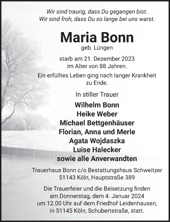 Anzeige von Maria Bonn von  EXPRESS - Die Woche 