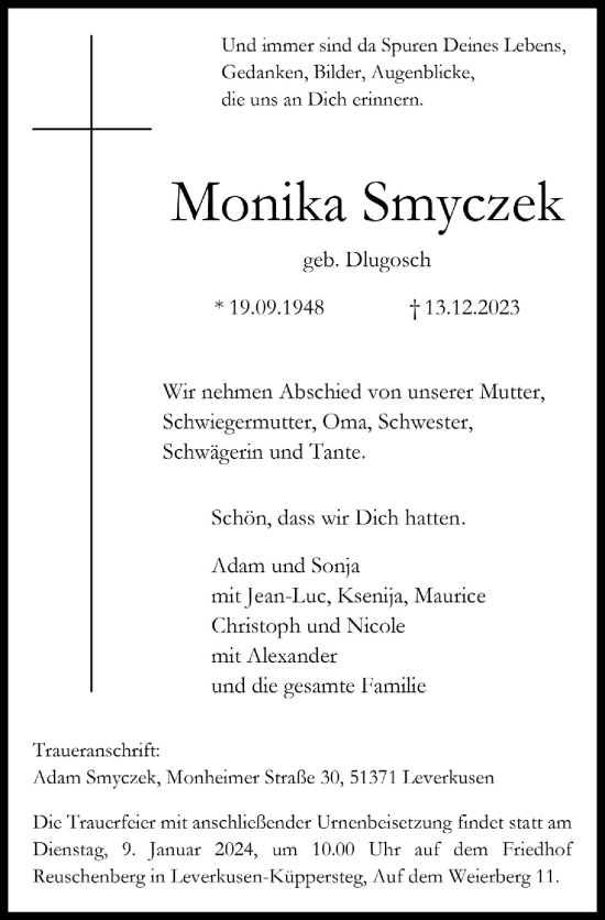 Anzeige von Monika Smyczek von  Lokale Informationen 