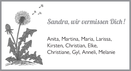 Anzeige von Sandra  von  Schlossbote/Werbekurier 