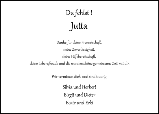 Anzeige von Jutta  von  Anzeigen Echo 
