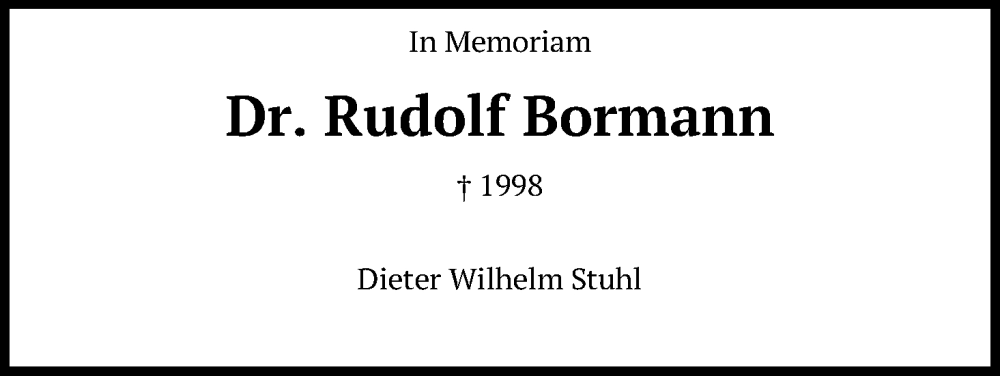  Traueranzeige für Rudolf Bormann vom 04.02.2023 aus Kölner Stadt-Anzeiger / Kölnische Rundschau / Express