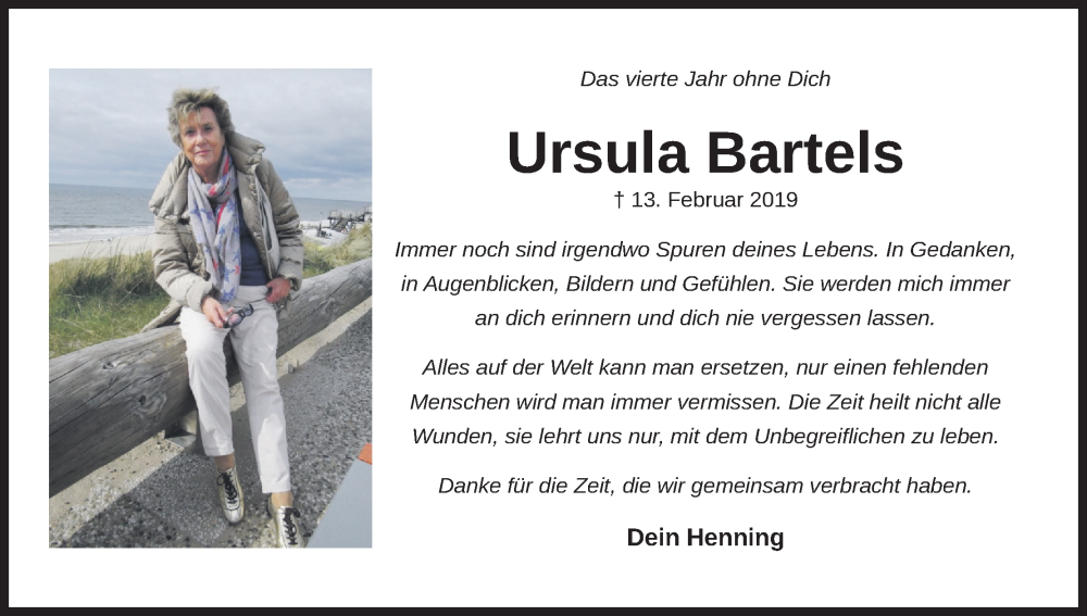  Traueranzeige für Ursula Bartels vom 18.07.2023 aus Kölner Stadt-Anzeiger / Kölnische Rundschau / Express