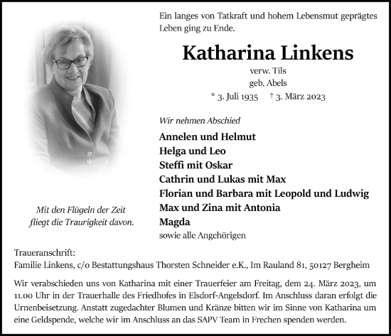 Anzeige von Katharina Linkens von  Werbepost 