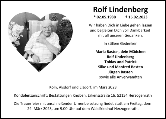 Anzeige von Rolf Lindenberg von  EXPRESS - Die Woche 