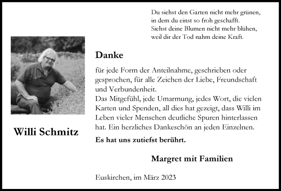 Anzeige von Willi Schmitz von  Blickpunkt Euskirchen 