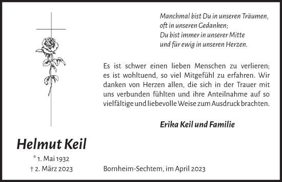 Anzeige von Helmut Keil von  Schaufenster/Blickpunkt 