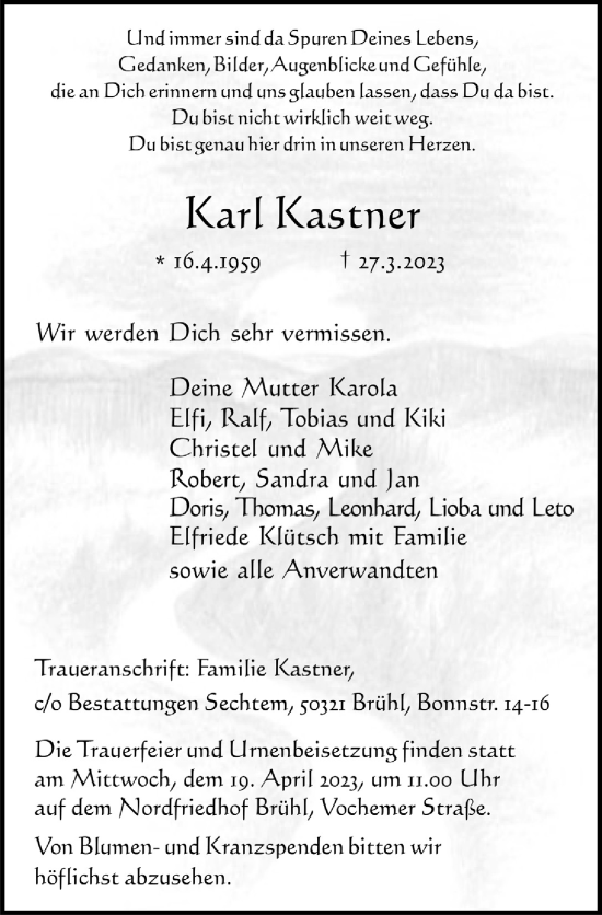 Anzeige von Karl Kastner von  Schlossbote/Werbekurier 