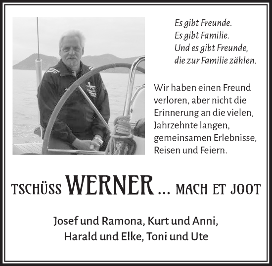 Anzeige von Werner  von  Schlossbote/Werbekurier 