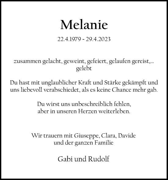 Anzeige von Melanie Pilato von Kölner Stadt-Anzeiger / Kölnische Rundschau / Express