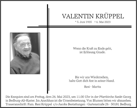 Anzeige von Valentin Krüppel von  Werbepost 