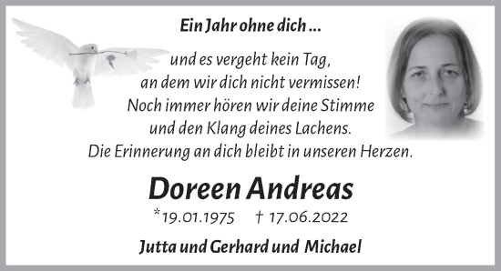 Anzeige von Doreen Andreas von  Blickpunkt Euskirchen 