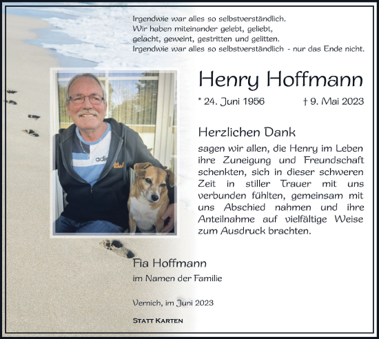 Anzeige von Henrg Hoffmann von  Blickpunkt Euskirchen 