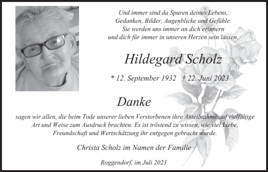Anzeige von Hildegard Scholz von  Blickpunkt Euskirchen 