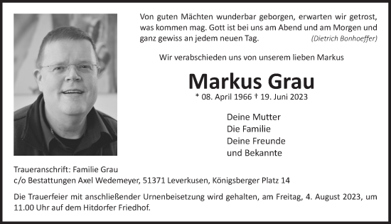Anzeige von Markus Grau von  Lokale Informationen 