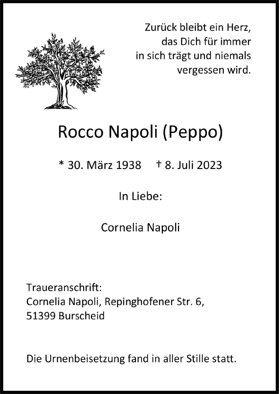 Anzeige von Rocco Napoli von  Lokale Informationen 
