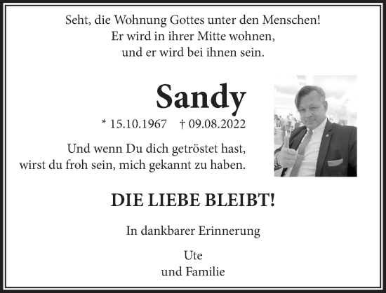 Anzeige von Sandy  von  Blickpunkt Euskirchen 
