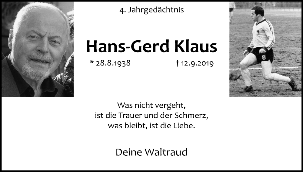  Traueranzeige für Hans-Gerd Klaus vom 18.07.2023 aus Kölner Stadt-Anzeiger / Kölnische Rundschau / Express