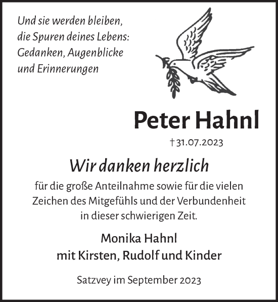 Anzeige von Peter Hahnl von  Blickpunkt Euskirchen 
