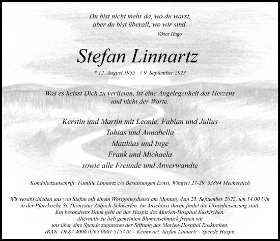 Anzeige von Stefan Linnartz von  Blickpunkt Euskirchen 