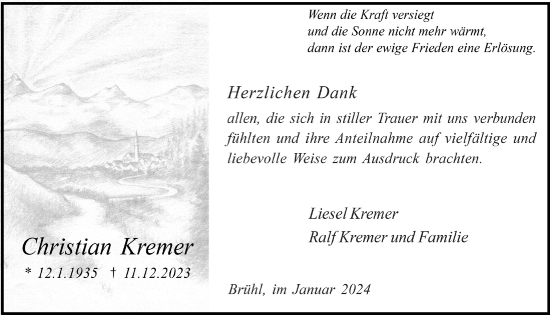 Anzeige von Christian Kremer von  Schlossbote/Werbekurier 