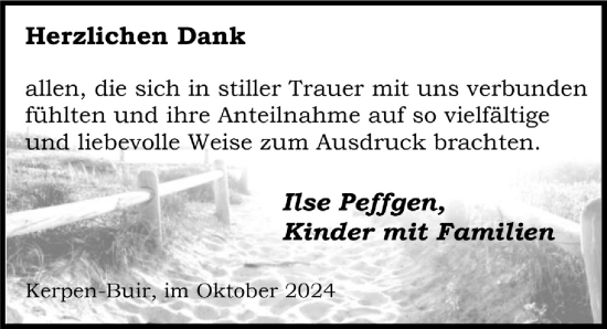 Anzeige von Danksagung  von  Werbepost 