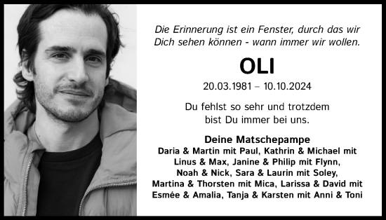 Anzeige von Oli  von Kölner Stadt-Anzeiger / Kölnische Rundschau / Express