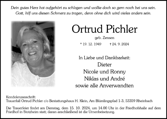 Anzeige von Ortrud Pichler von  Blickpunkt Euskirchen 